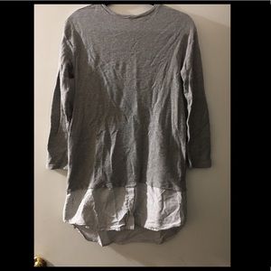 Oversized grey knit shirt/ button down